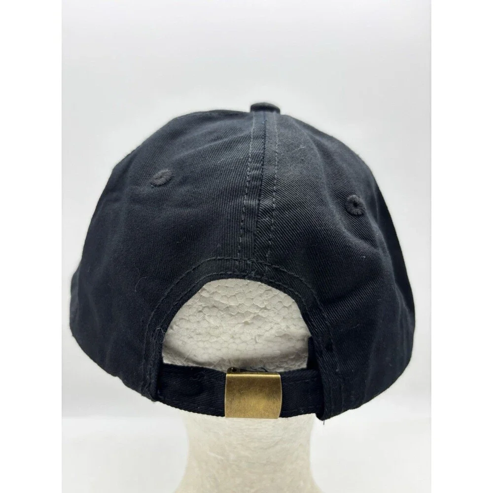 Taco Bell Embroidered Logo Strapback Hat Black Cotton Dad Cap Brass Buckle OSFA